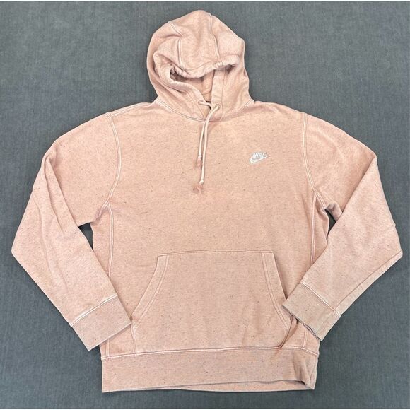 Nike Hoodie Women M Pink Speckled Pullover Sweatshirt Athletic Casual Athleisure - Picture 1 of 8